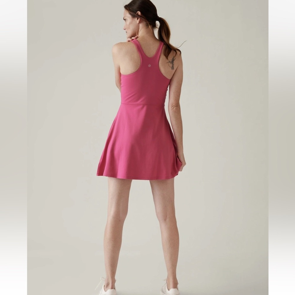 Athleta Conscious Dress Salvia Pink Tank Swing Athletic Racerback Tennis Small - Picture 10 of 11
